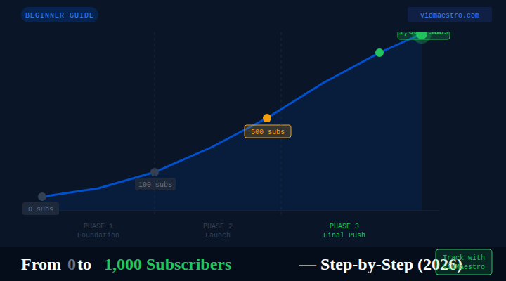 How to Grow a YouTube Channel from 0 to 1,000 Subscribers (2026 Guide)